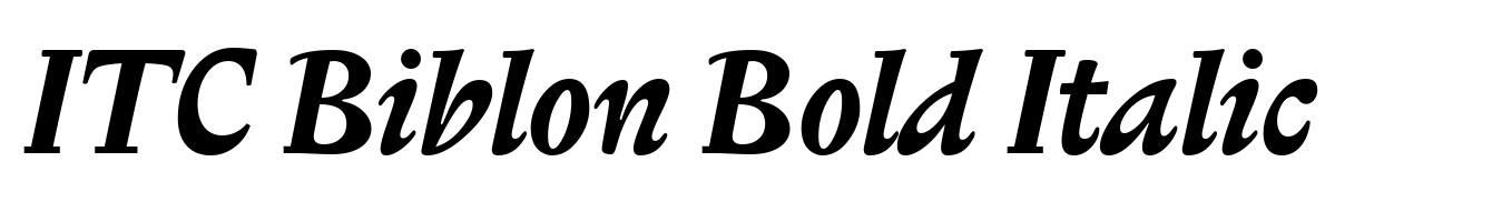 ITC Biblon Bold Italic